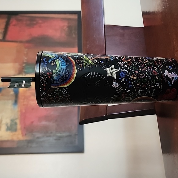 Starbucks x Farm Rio Black Floral Colorful Travel Tumbler - Picture 3 of 11